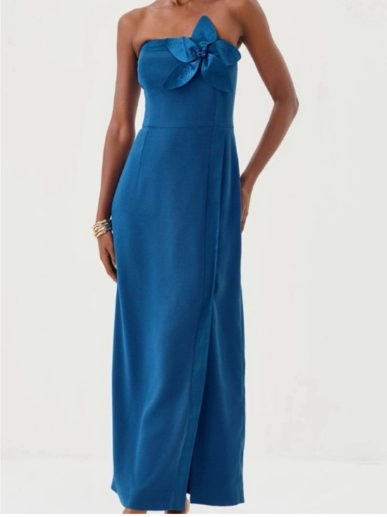 Lilly Pulitzer Dresses & Skirts - NWT Lilly Pulitzer Anasophia maxi Dress strapless Sz16 Starlight Navy retail 298